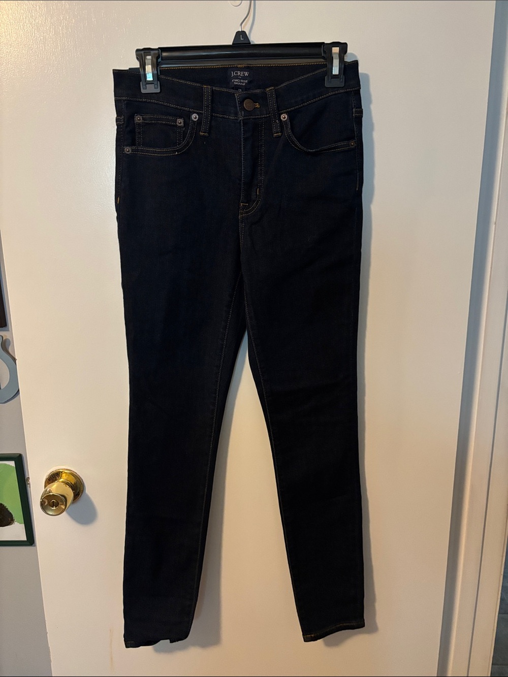J. Crew Skinny Jeans Dark Indigo Denim Casual Everyday Autumn Look Size 26 NWT